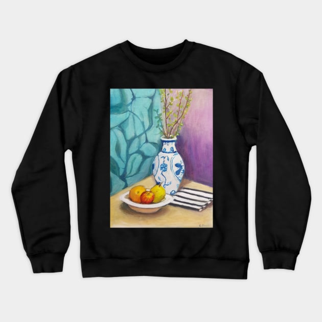 Money Plant in a Chinese Vase Crewneck Sweatshirt by Chrisprint74